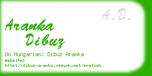 aranka dibuz business card